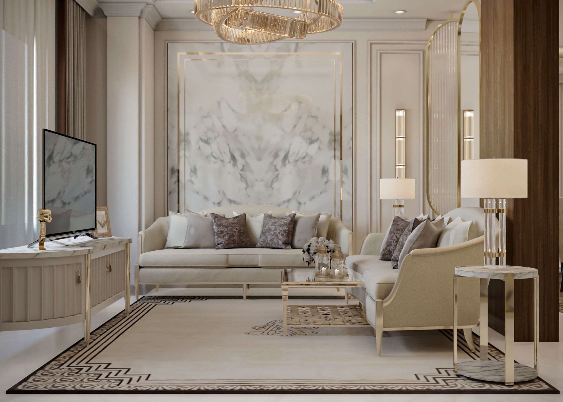 Reception, Living with Dining - Classic Style-4