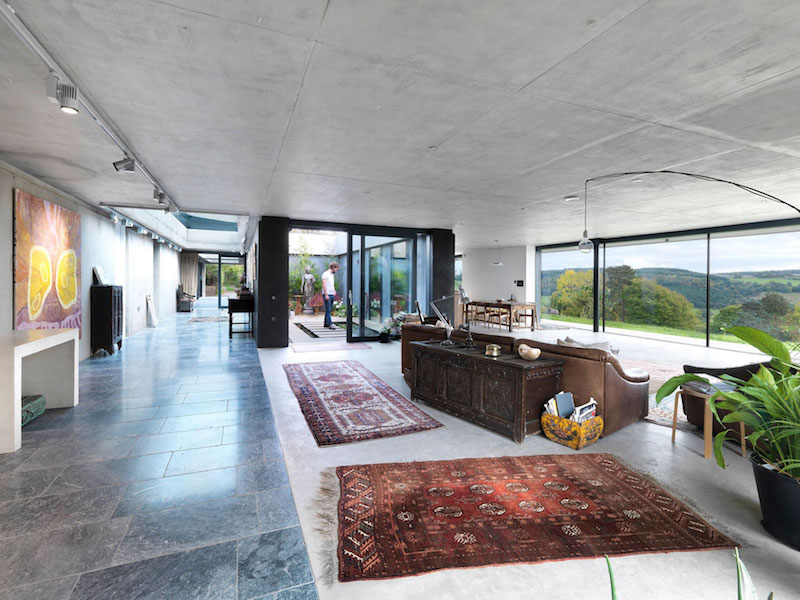 Sunken House With A Courtyard Built Into The Hillside-9