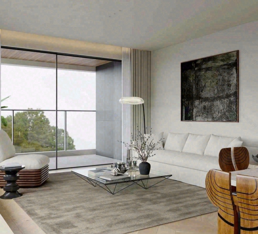 极简大平层设计丨HOMBLE 红柏设计-14