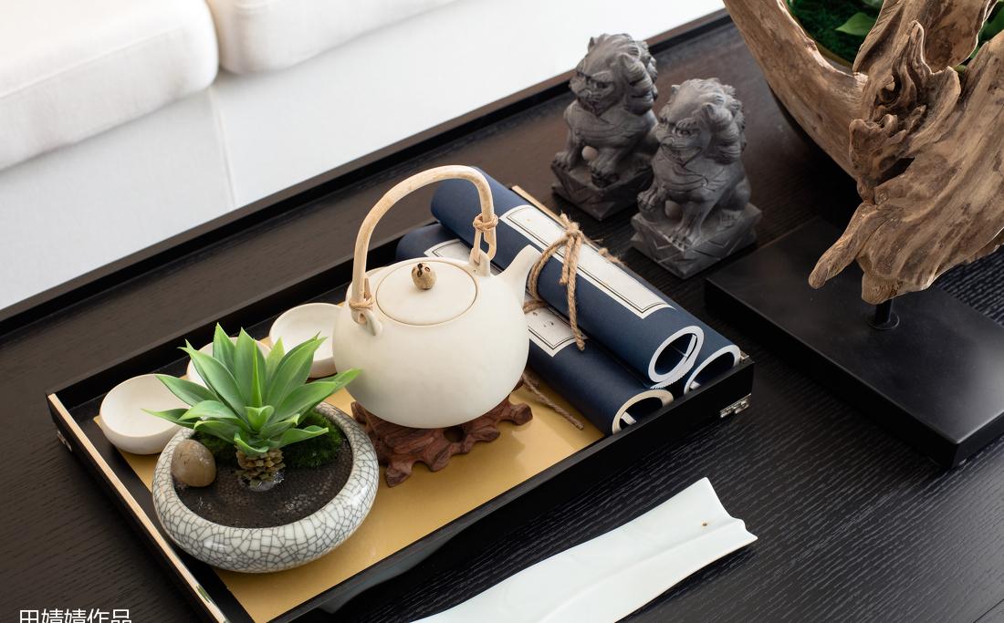 新中式风格家居设计 | 方界设计丨平层丨荏苒岁月,山水相宜-4