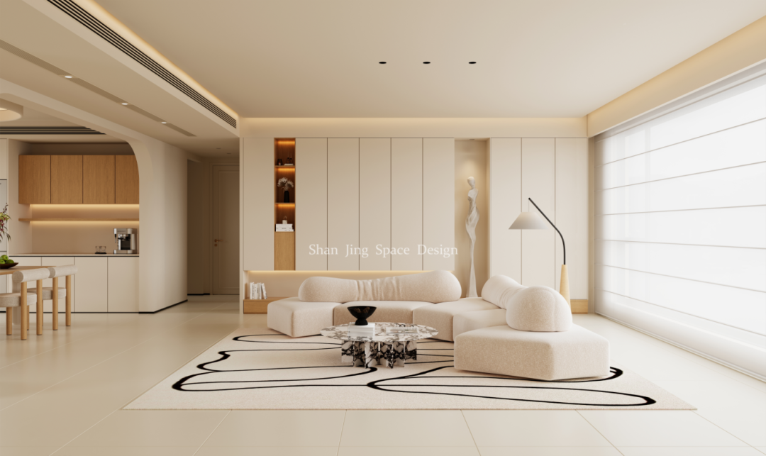 山境空间新案| 柔光之境：现代原木奶油风的治愈叙事-30