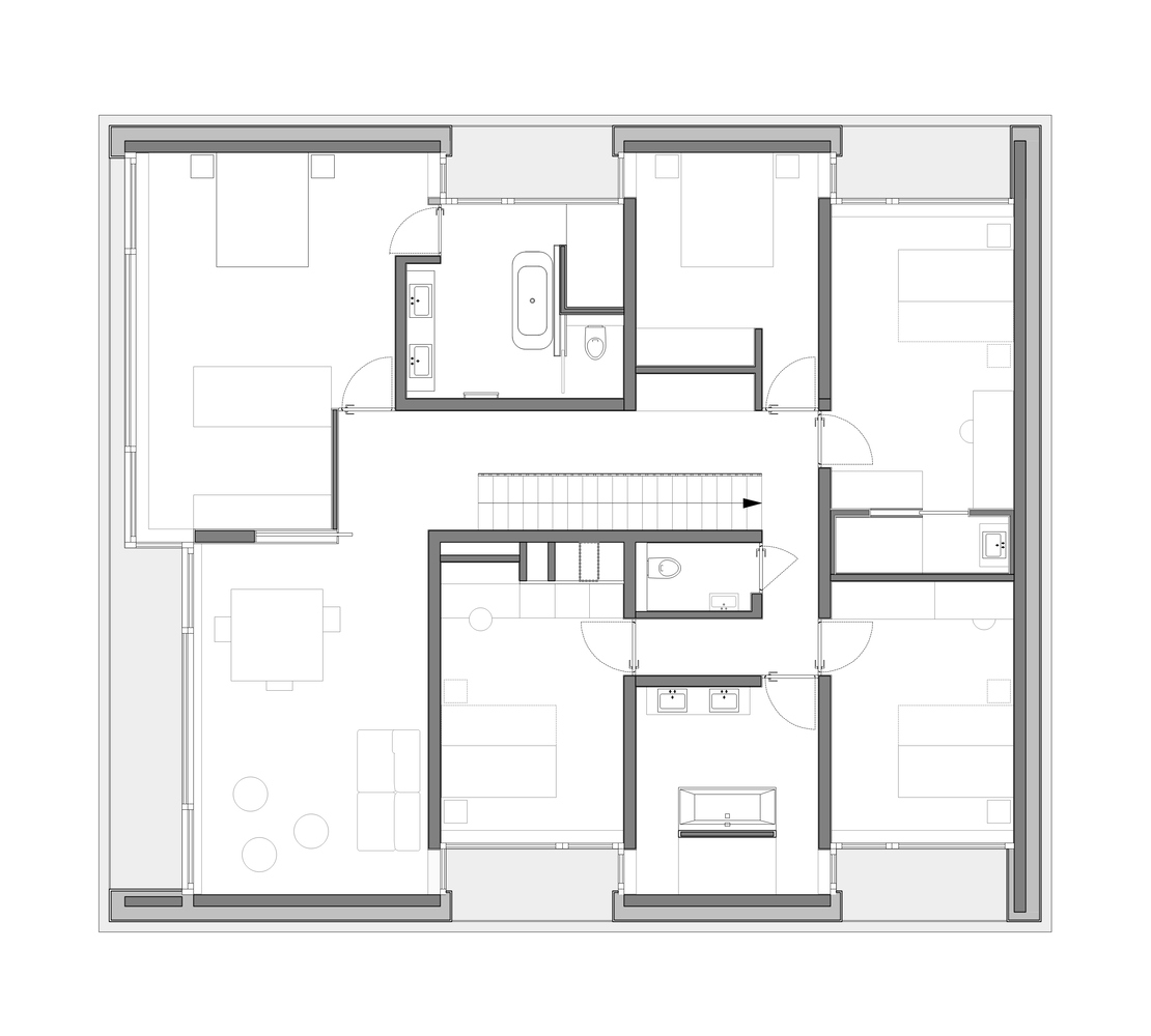 双坡屋顶的绿色可持续住宅丨卢森堡丨Moreno Architecture-20