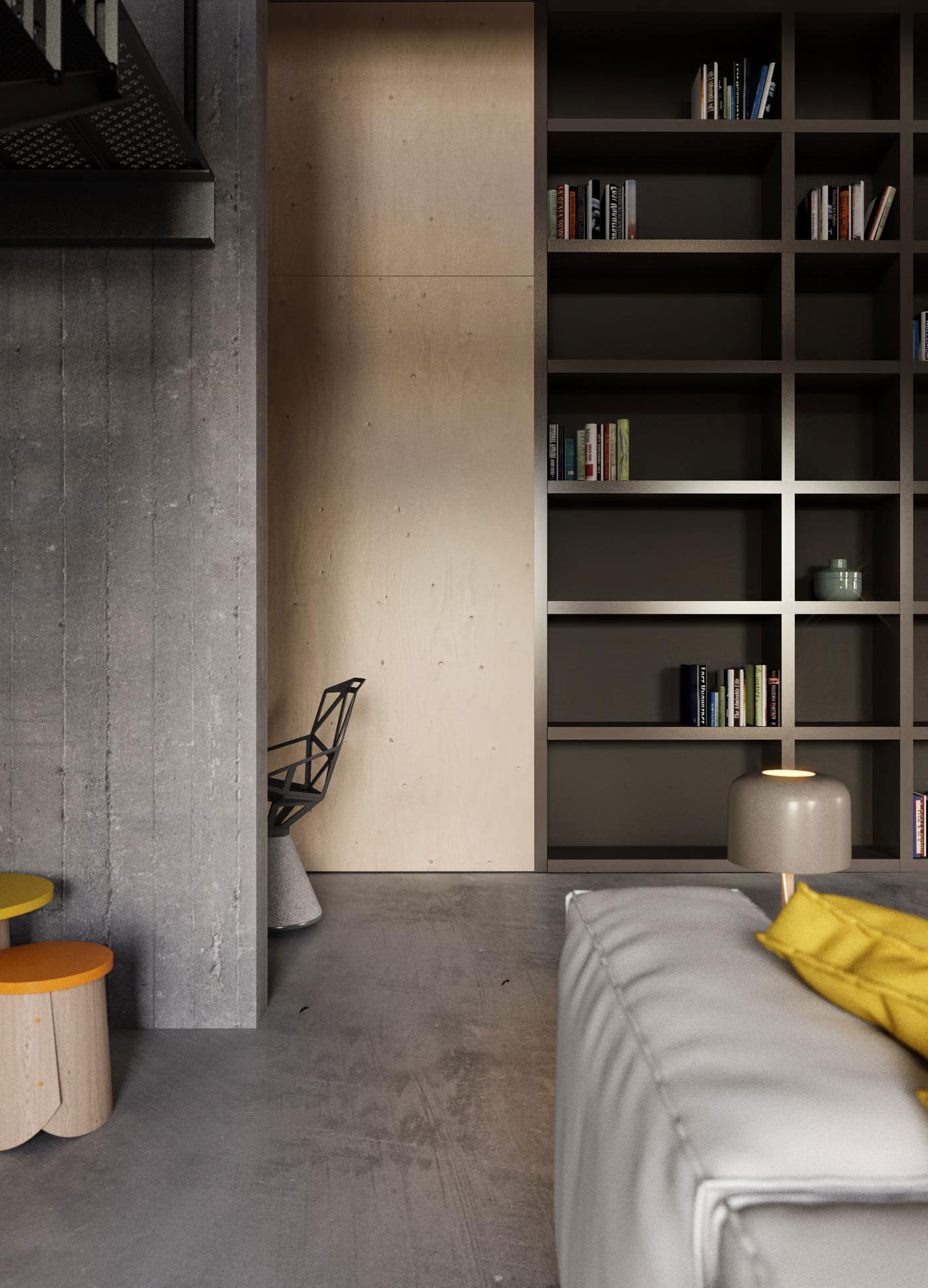 基辅工业风公寓设计，砖墙与现代元素完美融合-20