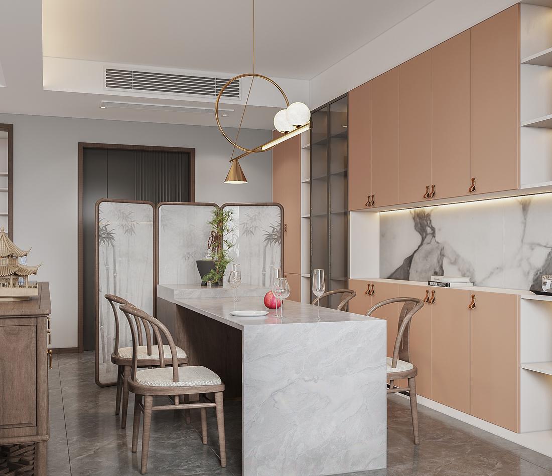 新中式平层设计丨点墨设计-7