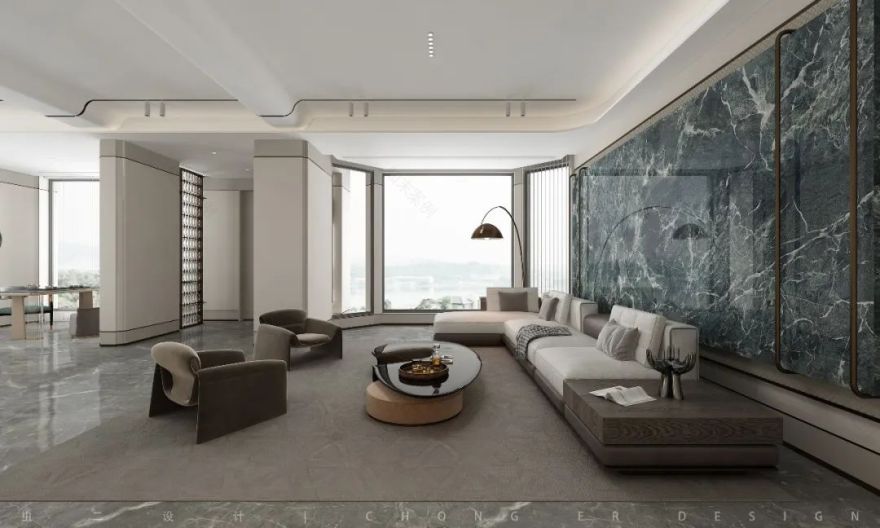 新泰铭流府邸别墅设计丨虫二设计-17