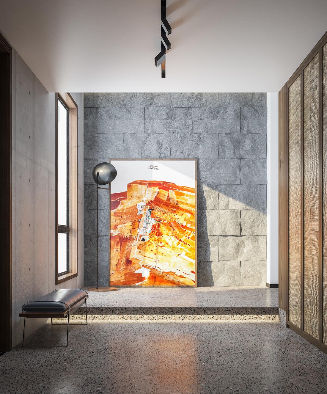 自然田园风侘寂别墅设计-22