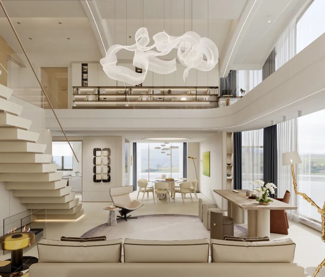 蓝色钱江大平层私宅设计丨中国杭州丨OTL本体建筑空间设计-51