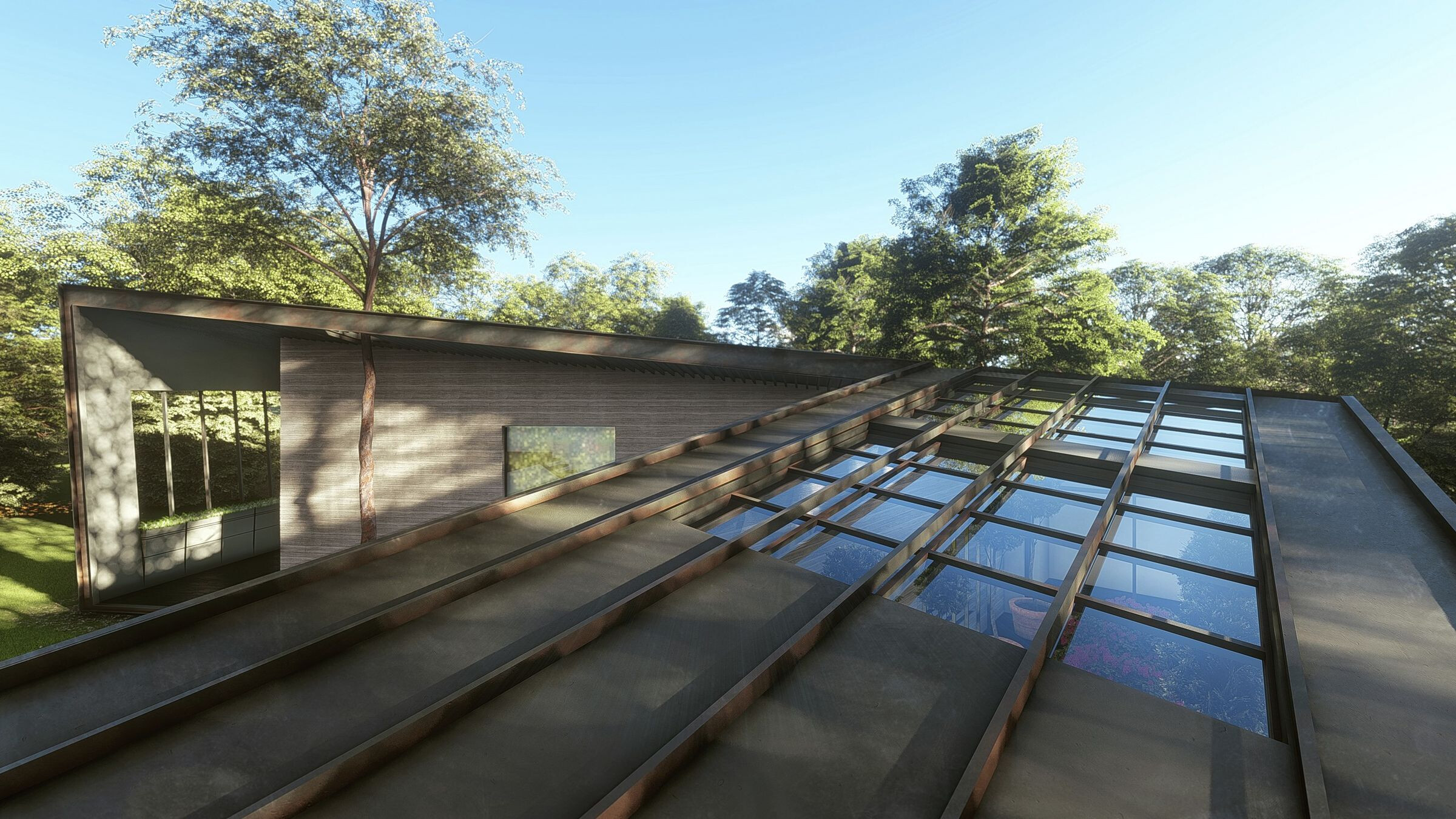 三角形的独立别墅 · Heram Architects 的绿色温室设计-8