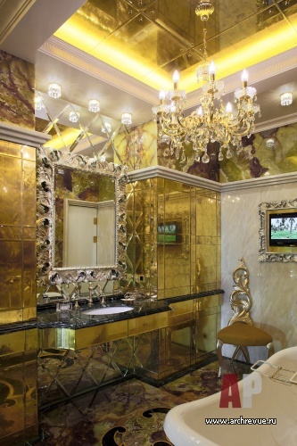 有瀑布和LED照明的豪华公寓室内设计丨Макушев Сергей,Серебряная Мария-33