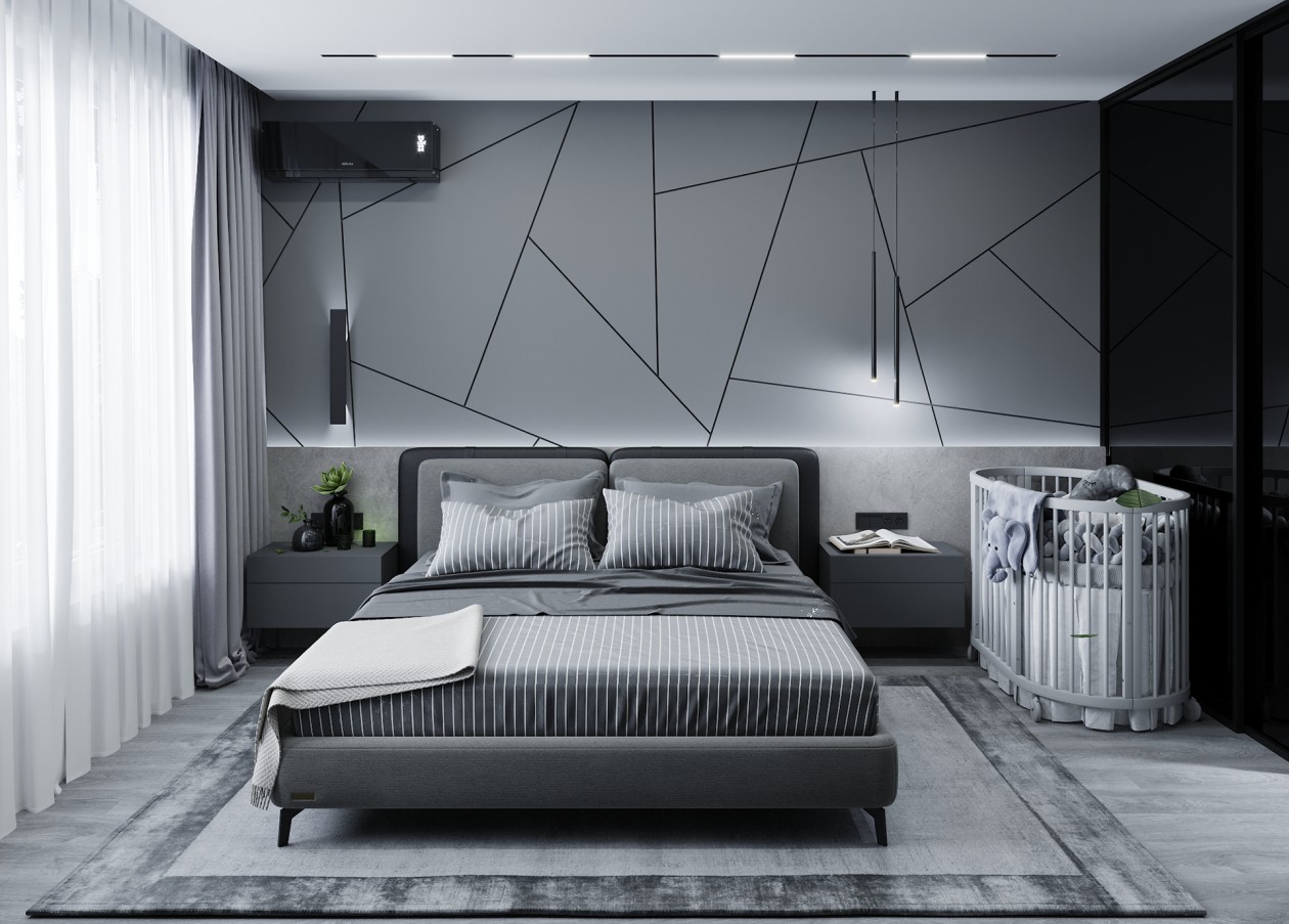 93㎡灰色系空间设计 演绎现代人的精致生活-16