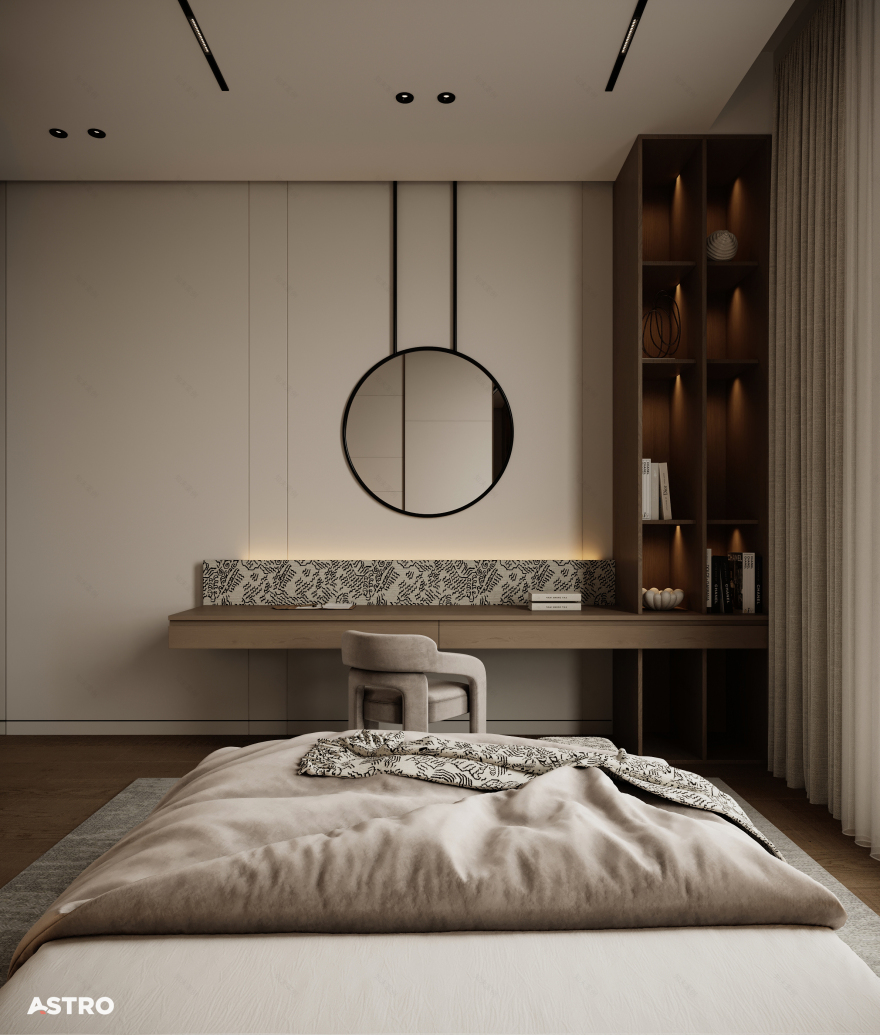 现代卧室设计丨沙特阿拉伯丨Astro Architects-10