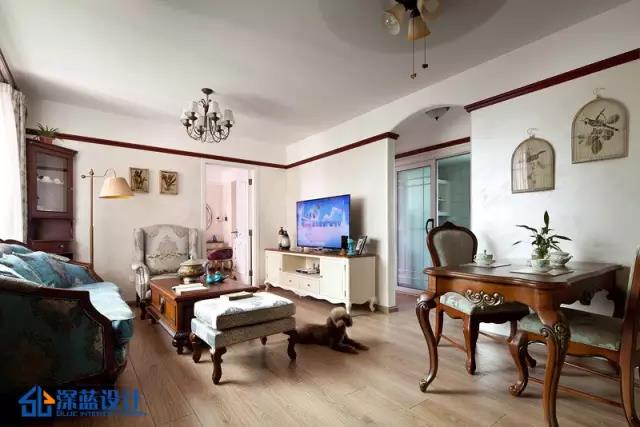摩卡格调——小三房的美式清新调——侨城豪苑设计完工实景-17