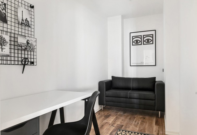 北欧工业风公寓 | 无彩色打造单身女子质感空间-13