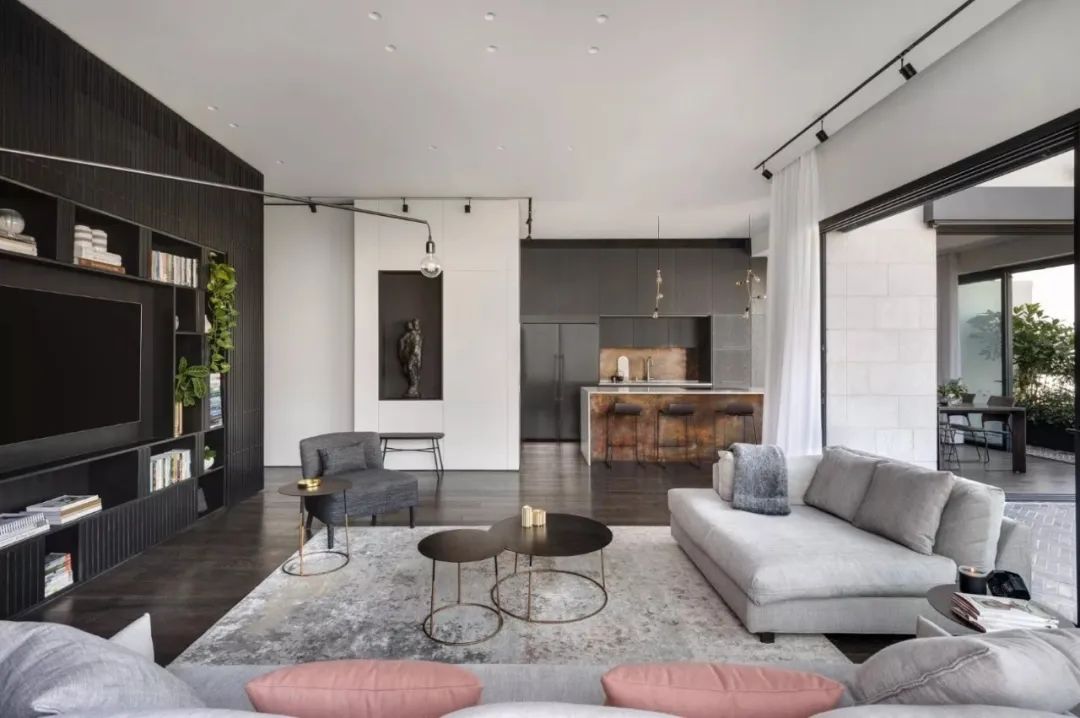 Aviram Kushmirski 打造轻奢风空间，黑白色调与实木地板的完美搭配-104