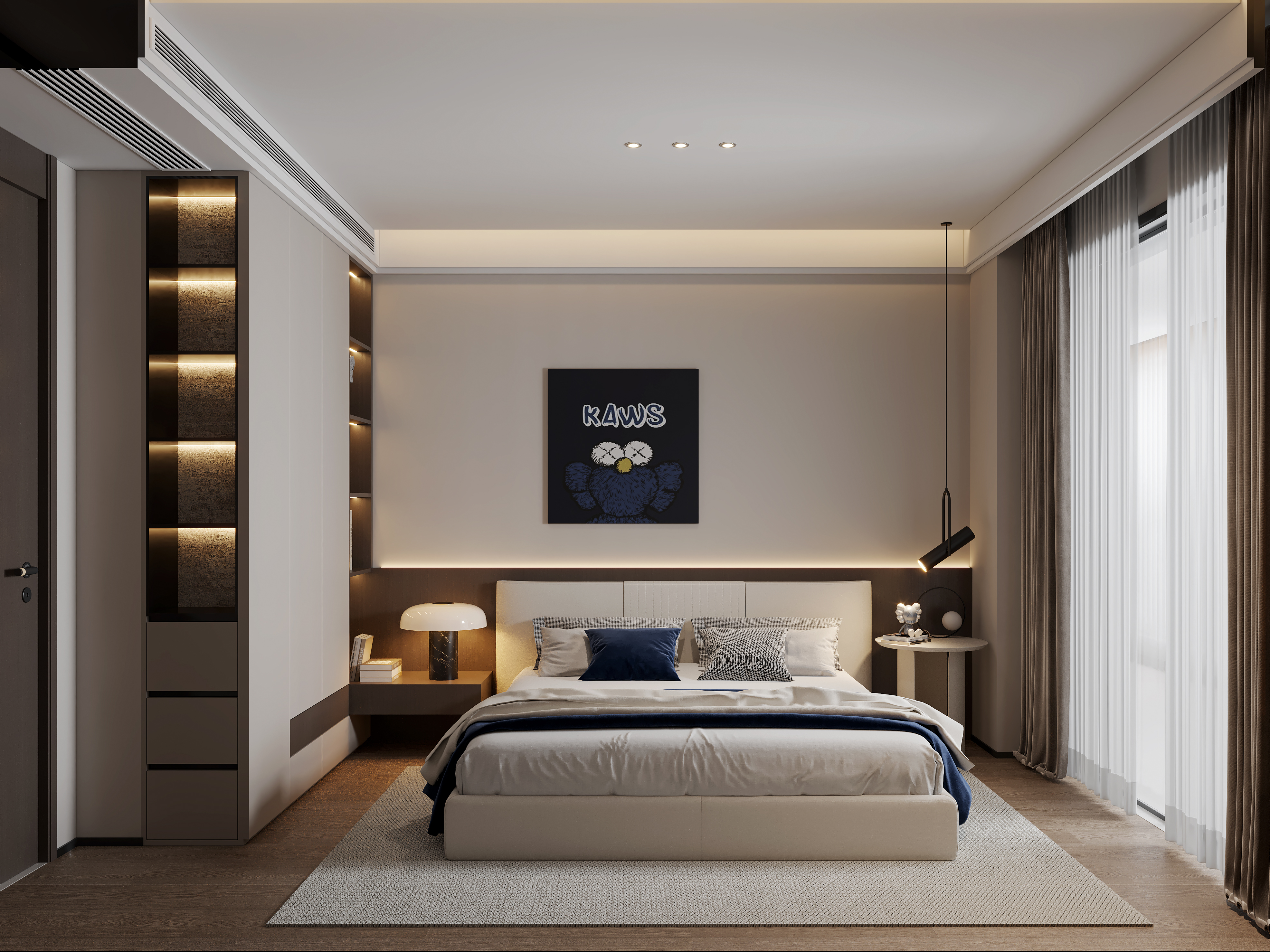 意式轻奢现代黑白灰风格家居设计-5