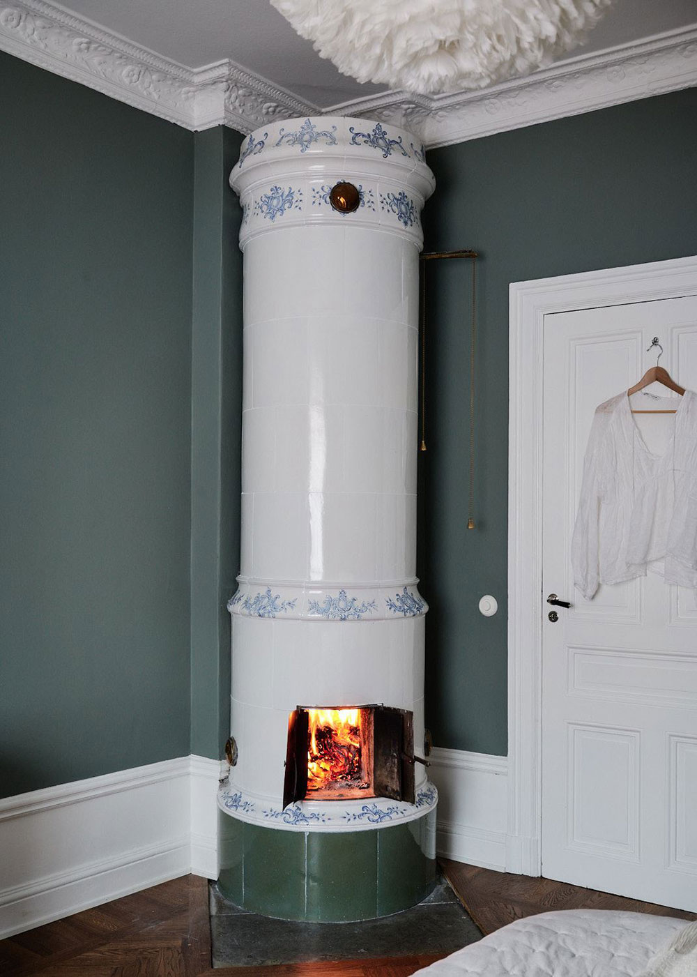 复古绿调斯德哥尔摩公寓设计-5