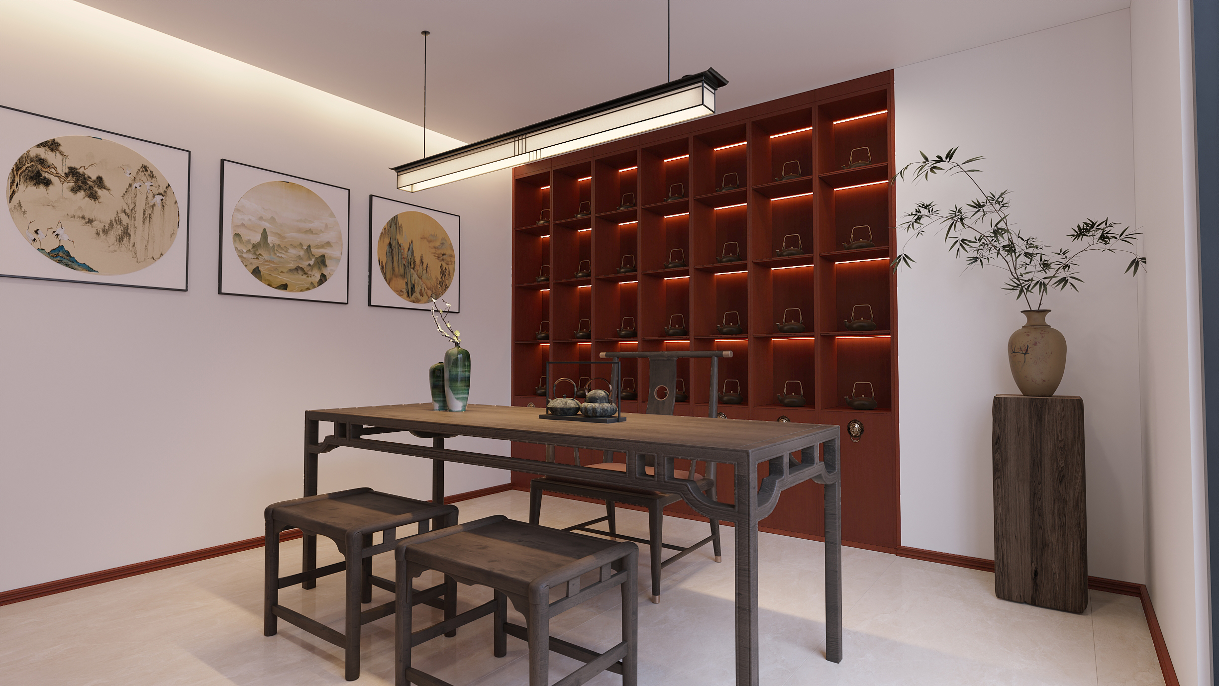 红木老中式家装设计-7