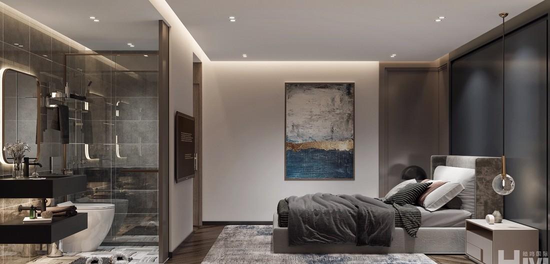 金色粉蓝调，温馨轻奢宅-19