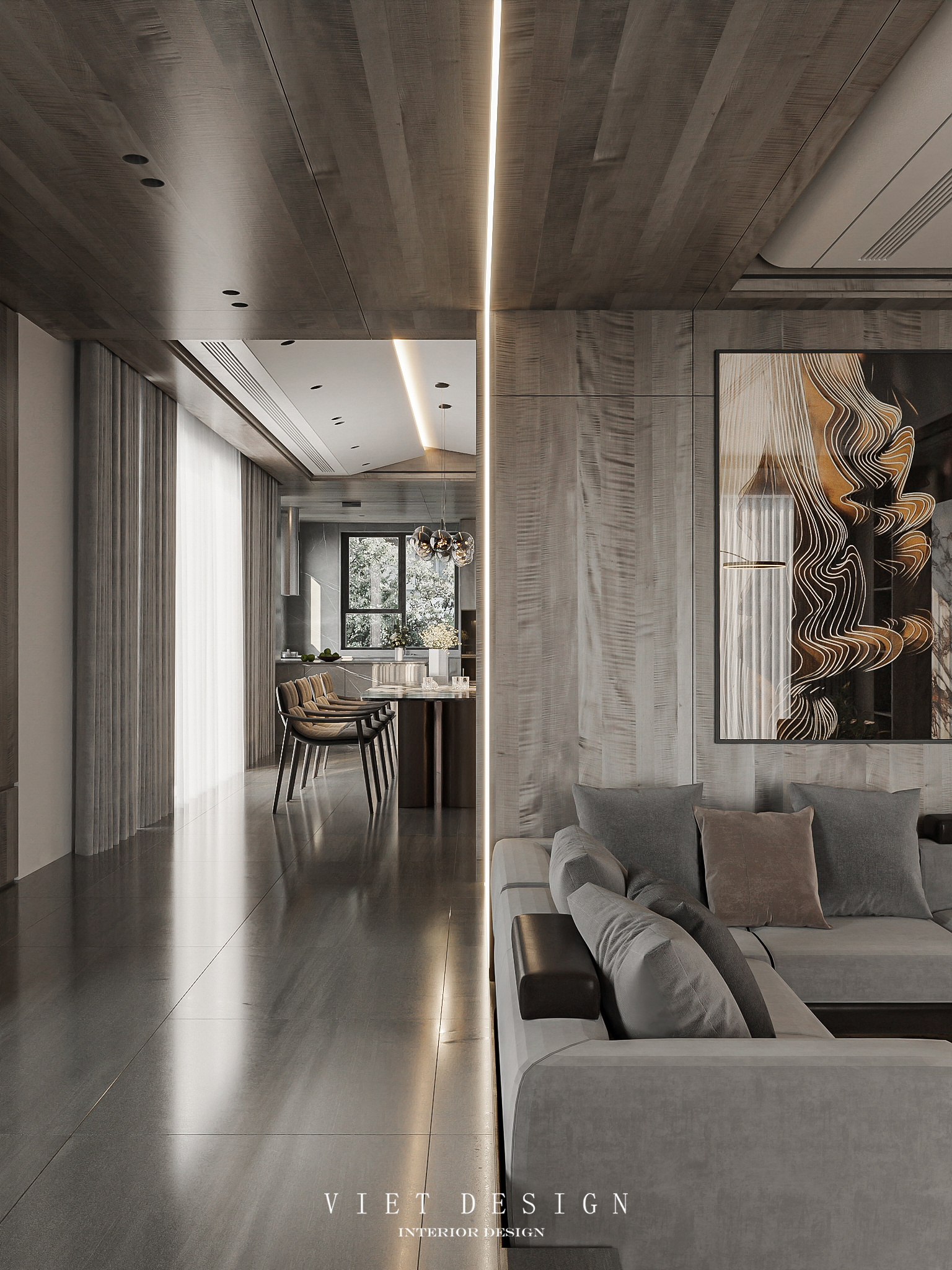 脉纹别墅丨VIET Design-9