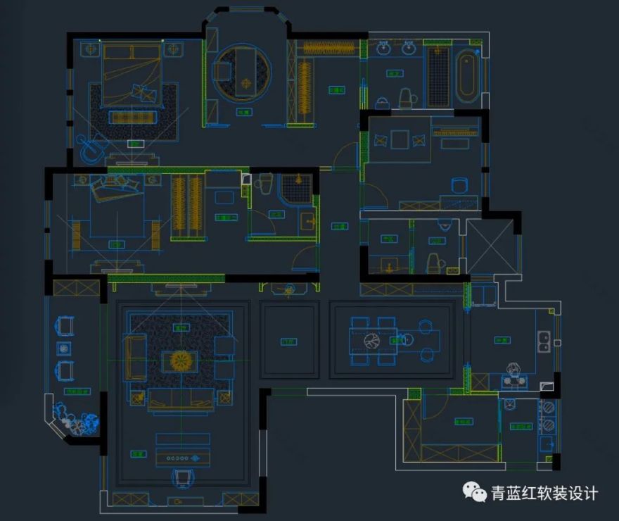 海悦府 240m² 私宅设计丨红设计软装-59