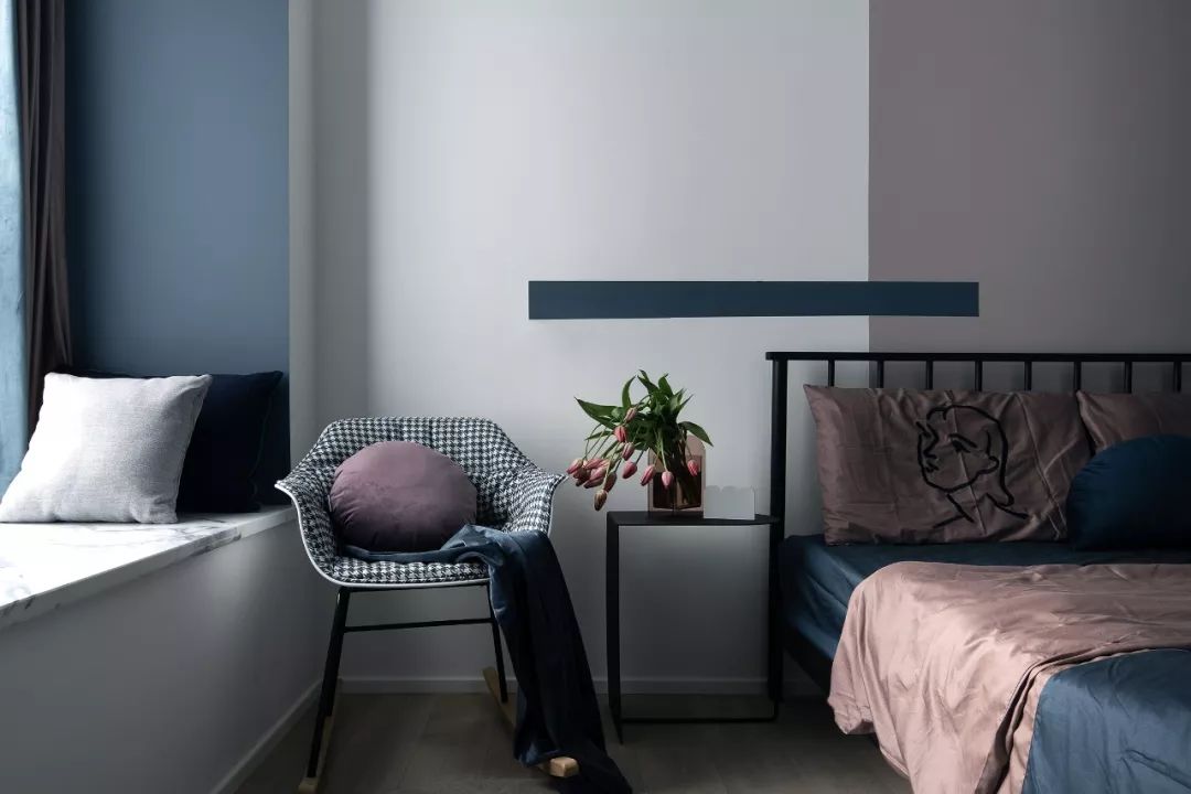 85㎡水电云立方套三双卫,绿色艺术空间的焕新设计-74