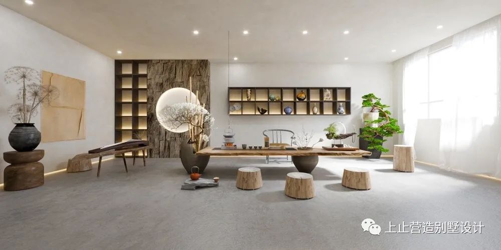 长春岳麓山侘寂复古风丨中国长春丨上止营造别墅设计-6