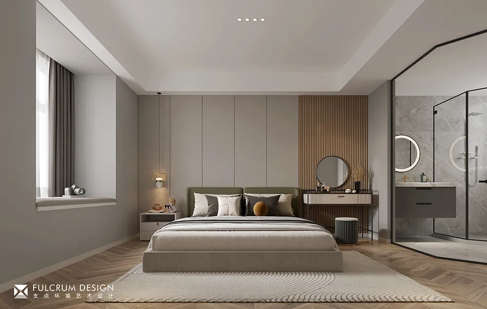 现代简约与美式风情的家居设计丨支点环境艺术设计-37