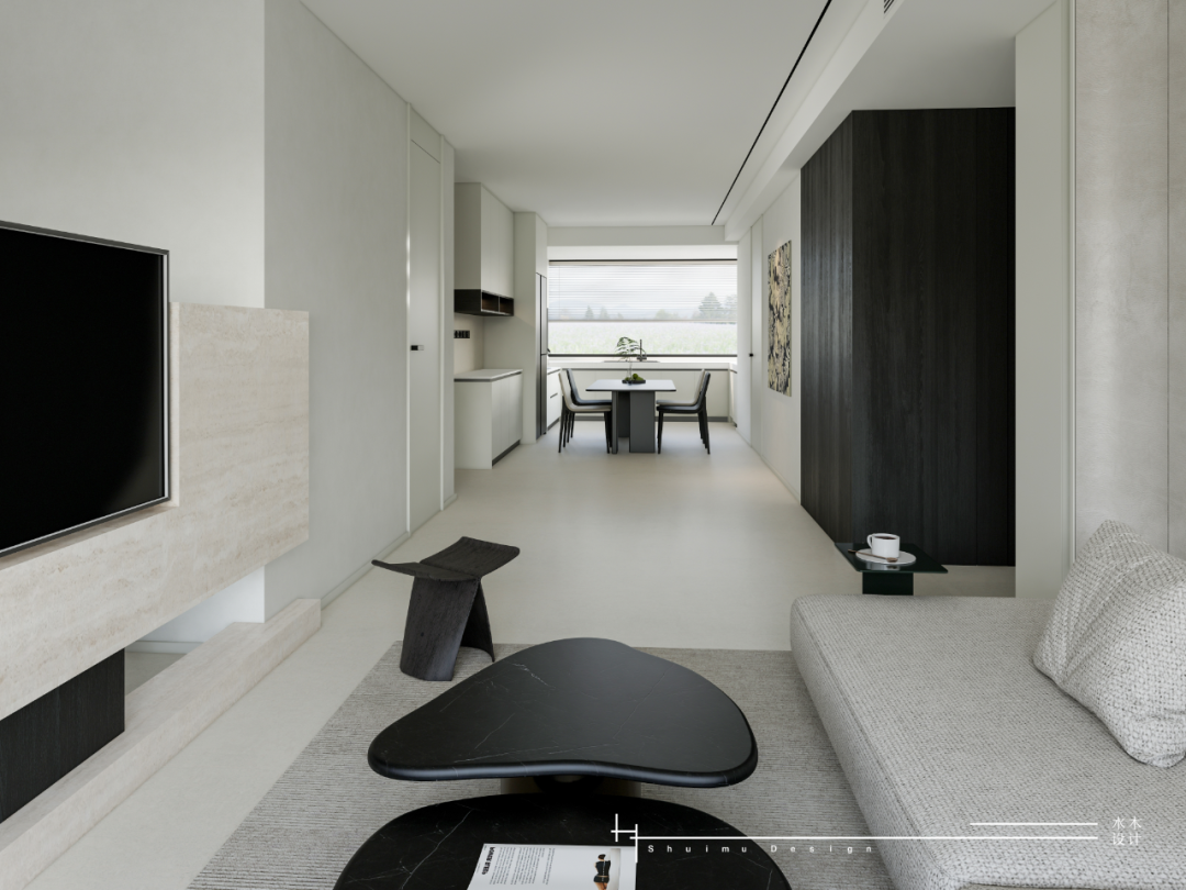 新作 · 万松花园96平 · 黑白构序,极简留白丨水木设计-26