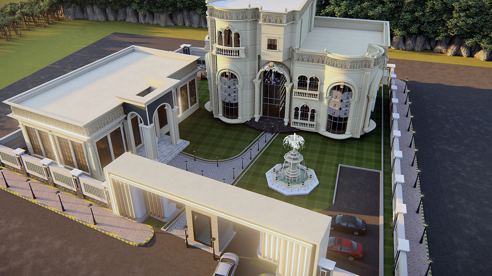 تصميم لقصر مع ديوانيه بالمملكه العربية السعودية-5