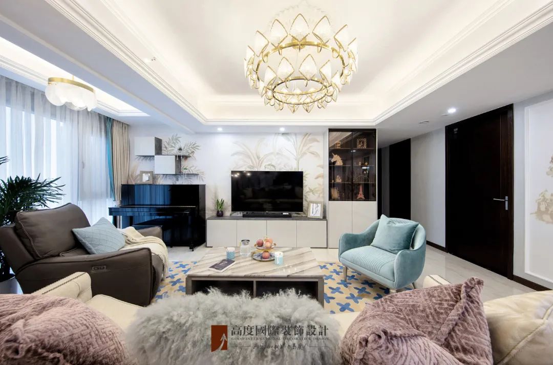 浪漫蒂芙尼蓝，美式家设计温柔呈现-11