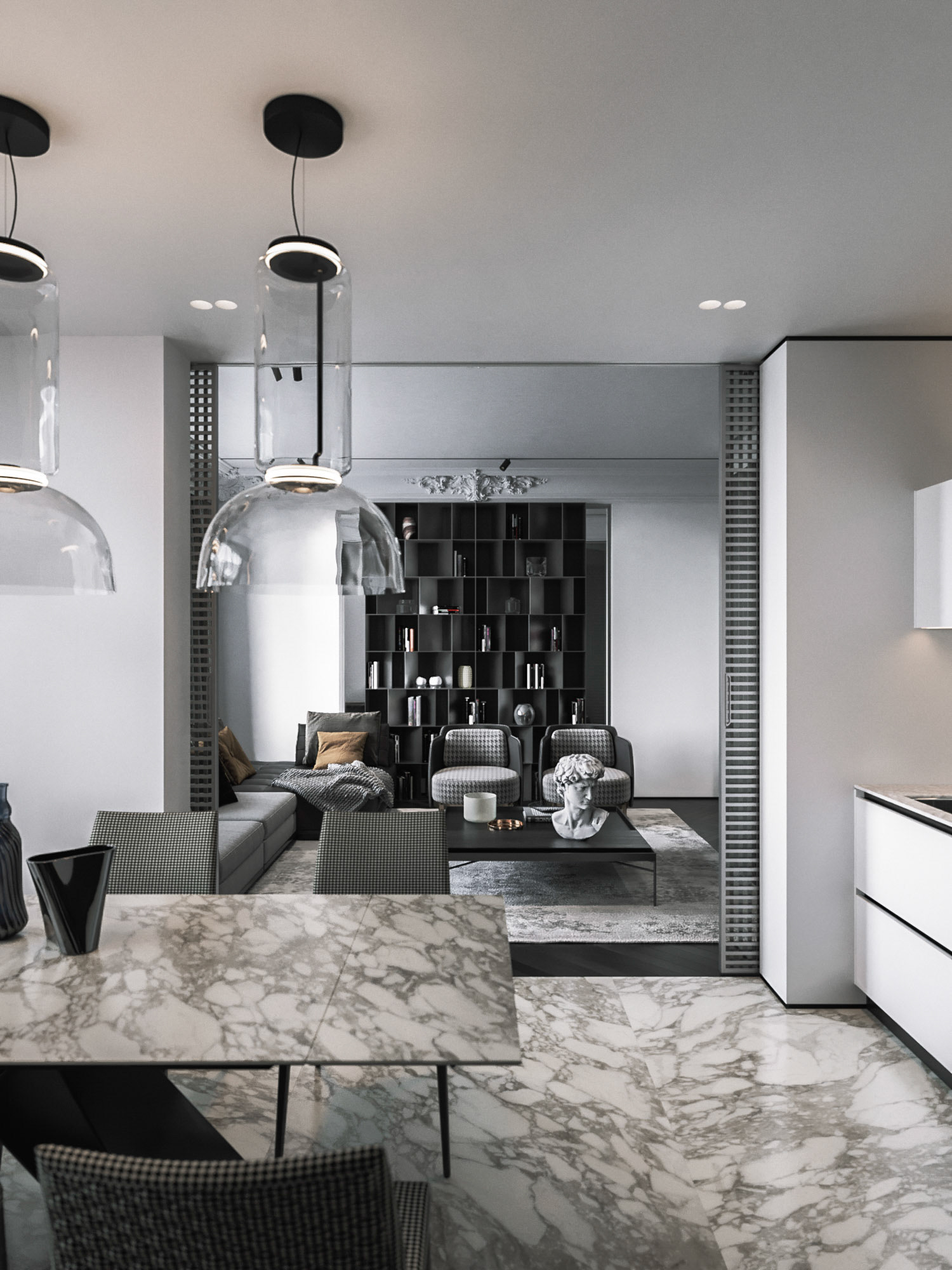 136平 欧式元素 点缀的现代空间-3