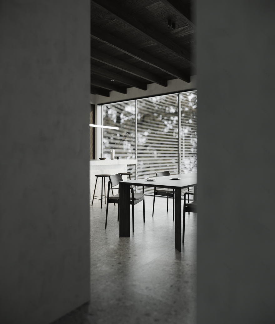 Dark Japandi Kitchen(暗黑和风斯堪的纳维亚风厨房)-12