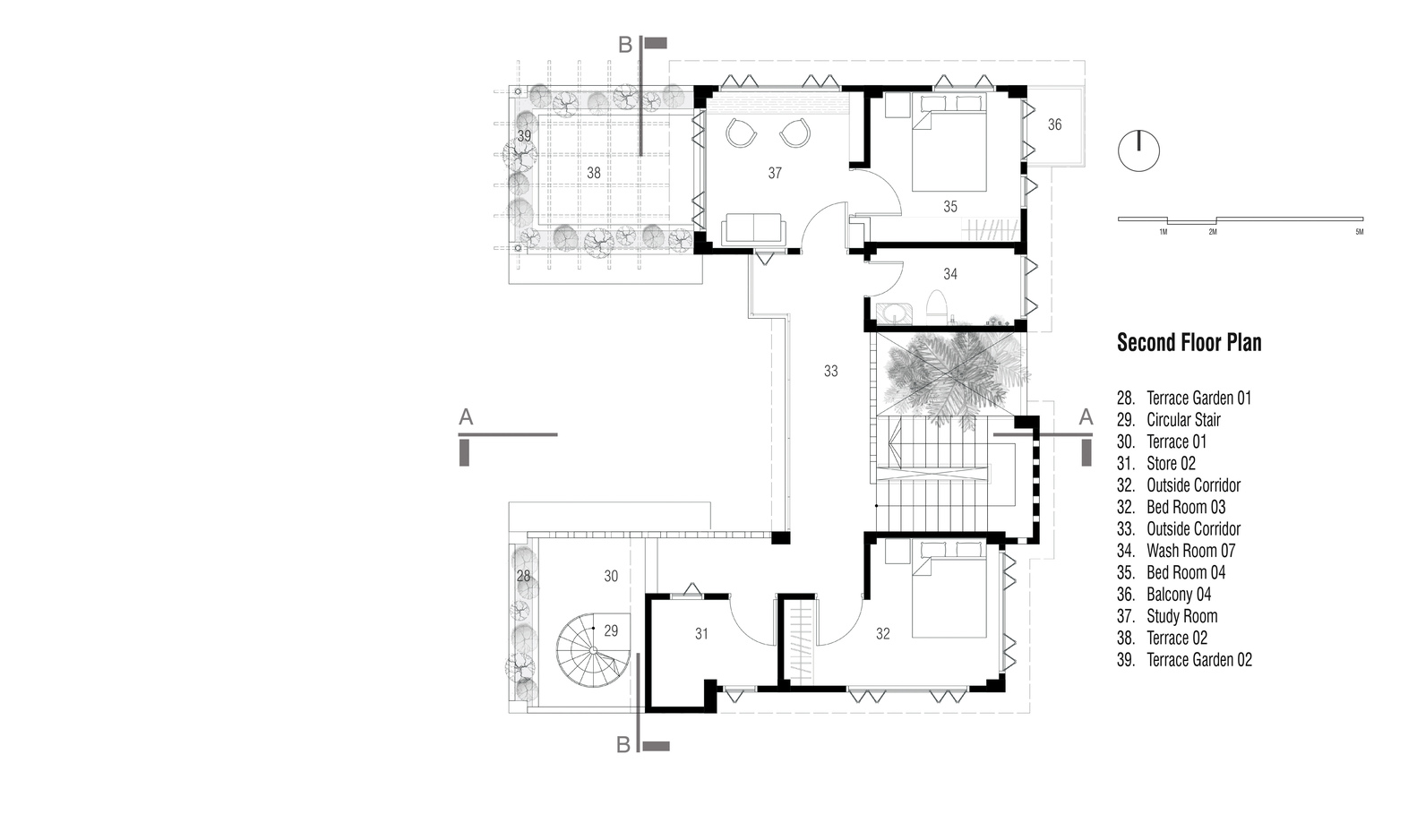 融入自然的绿色住宅设计丨孟加拉国丨Sharal Architecs-40