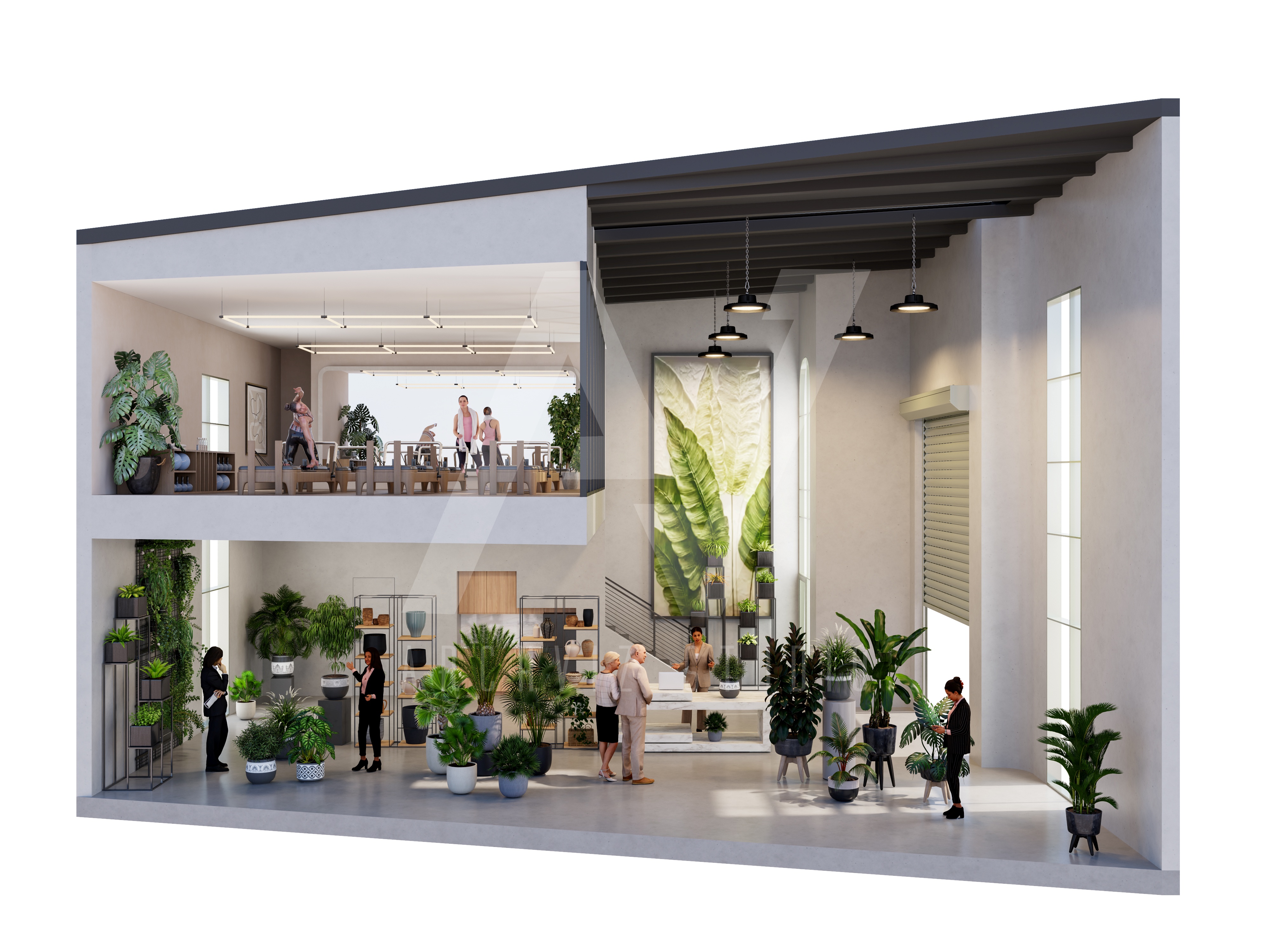 Industrial Complex | 3D Sectional Plans-24