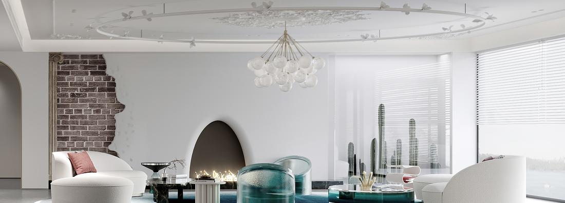 灵动弧形原木风 都市中的宁静港湾-0