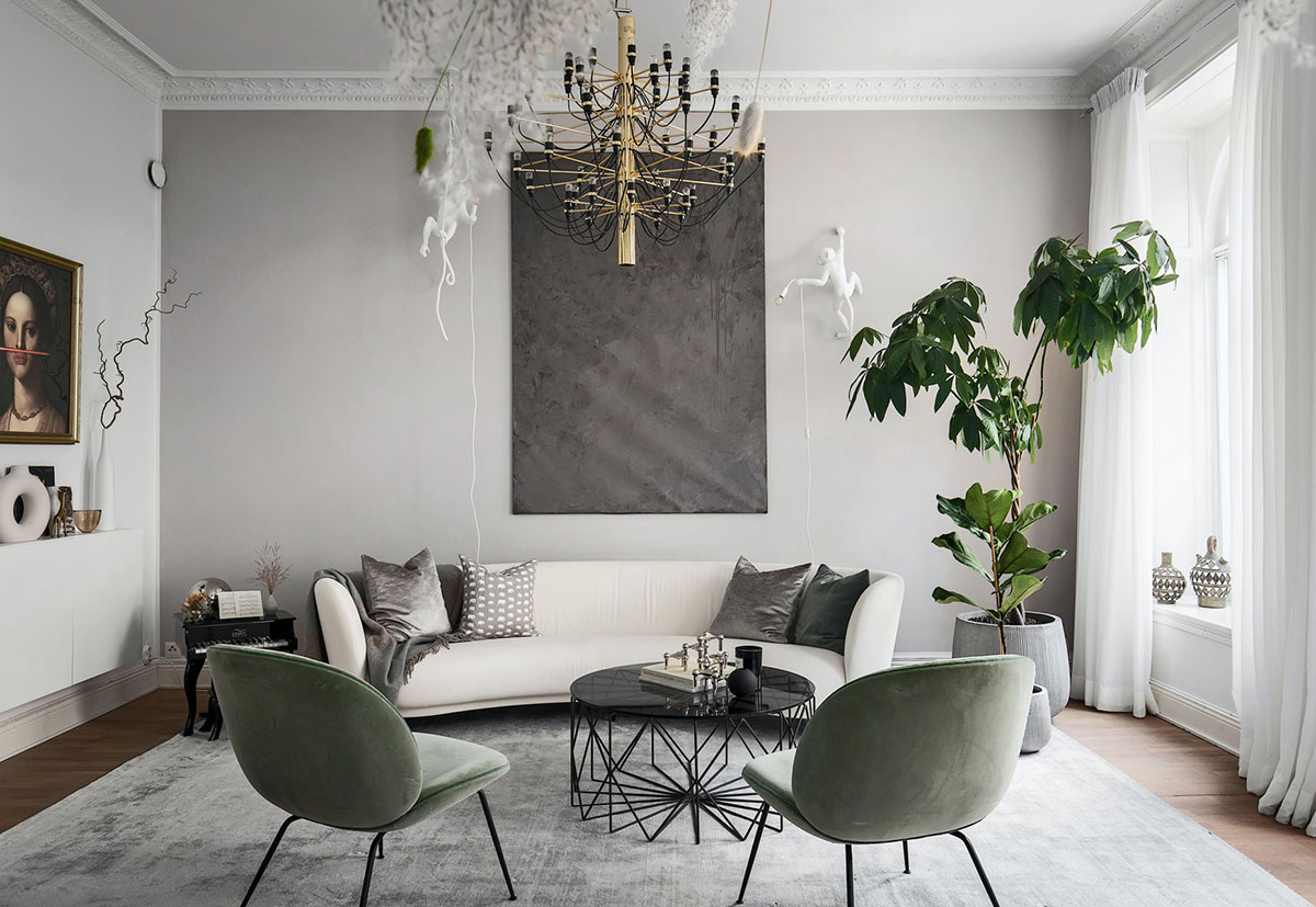 斯堪的纳维亚风格公寓，绿植装点生活-5