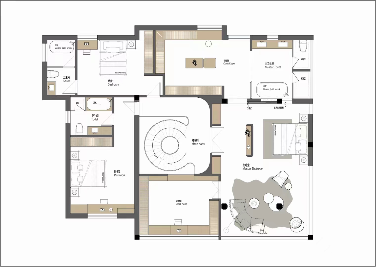 450m²极简风家居设计-3