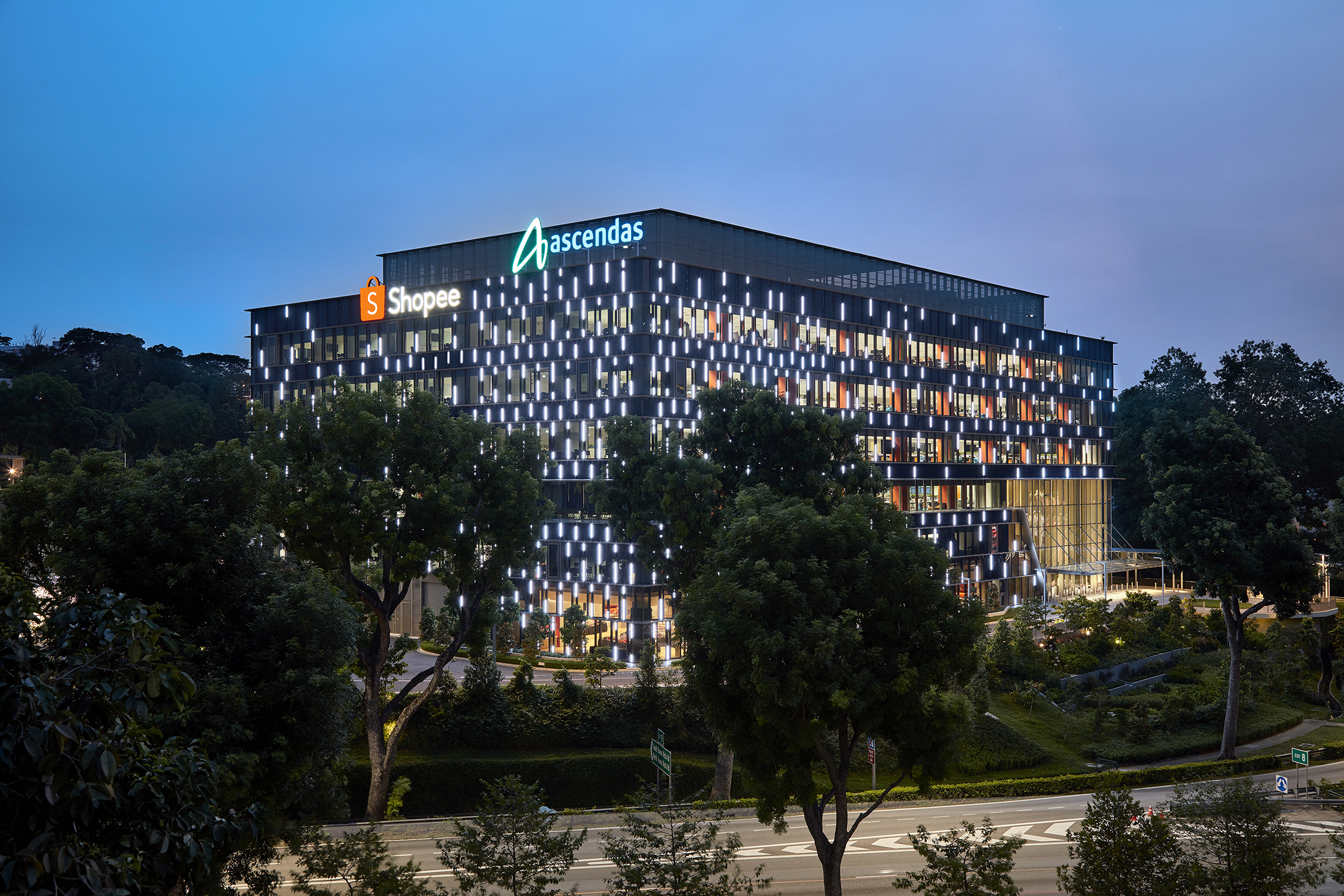 新加坡科学公园地标设计,优雅建筑灯光展现生态和谐-13