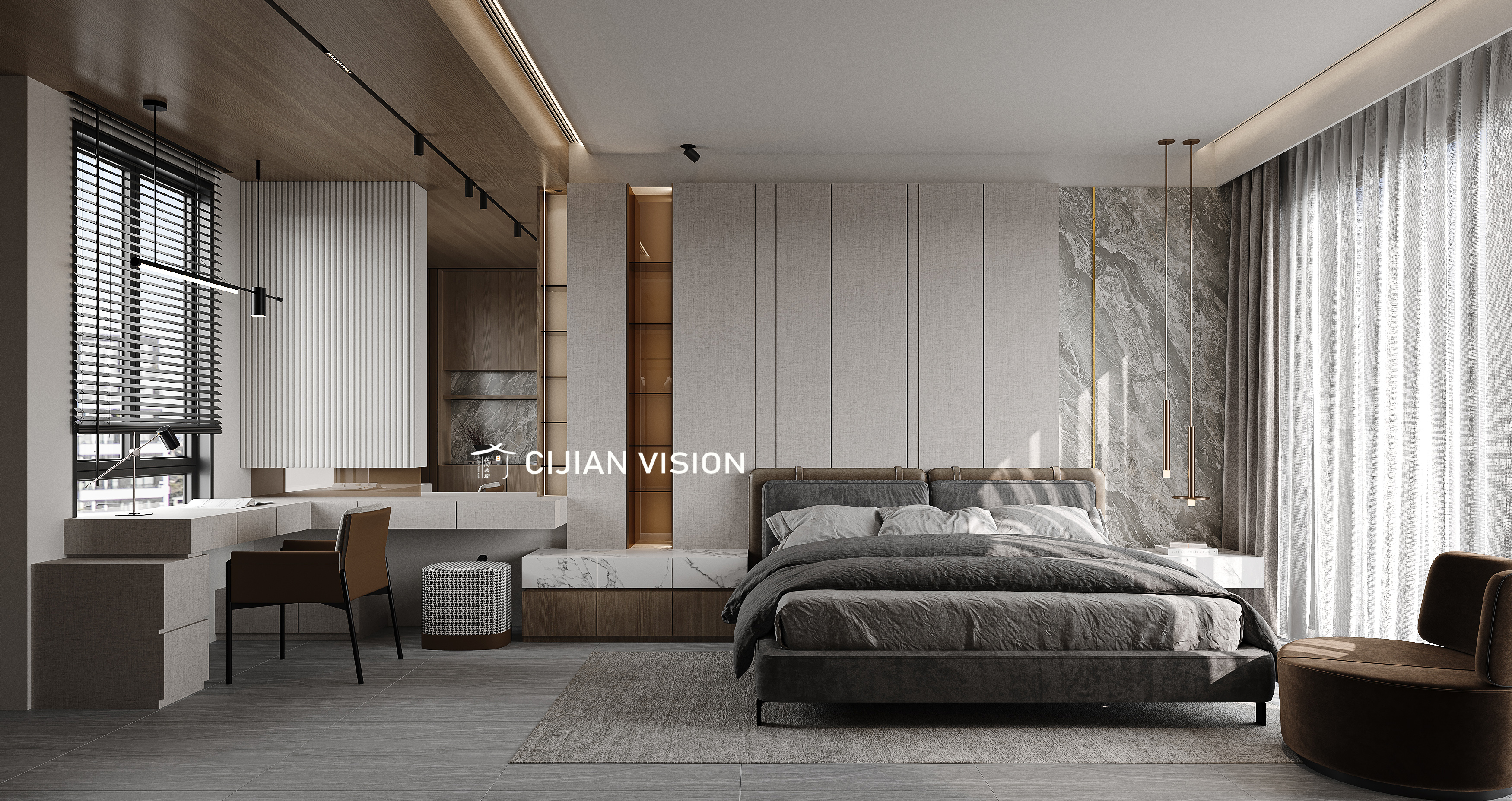 轻奢风格家装案例-7