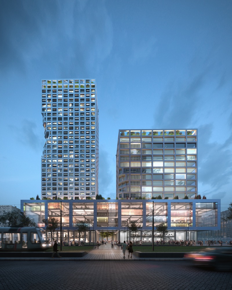 MVRDV Wins Competition for Dual Tower Mixed-3