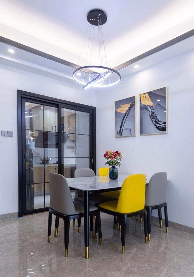 现代简约三居，落地实景惊艳亮相-4