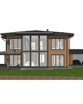 Double story house in Moscow