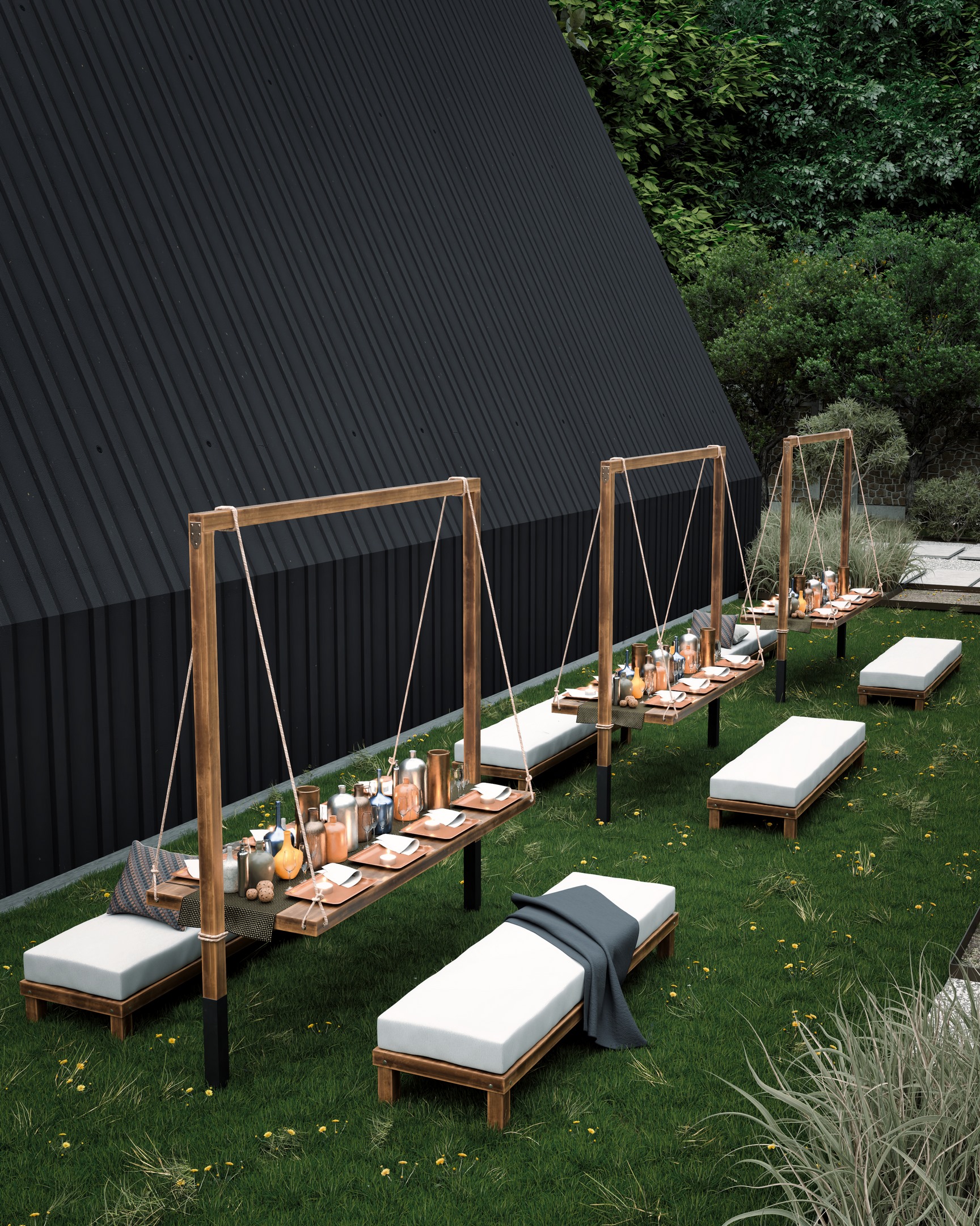 Modern Aframe cabin l interior design-9