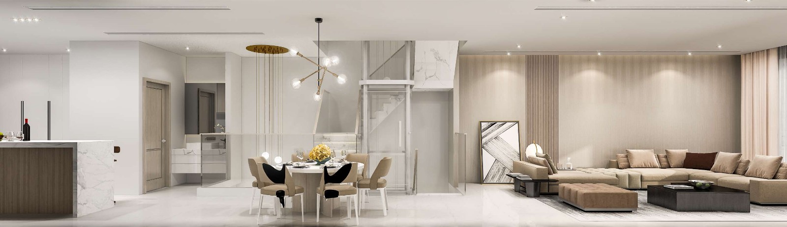 成都亚特兰蒂斯 320m²现代简约别墅，刘莎莎的独栋设计美学-7