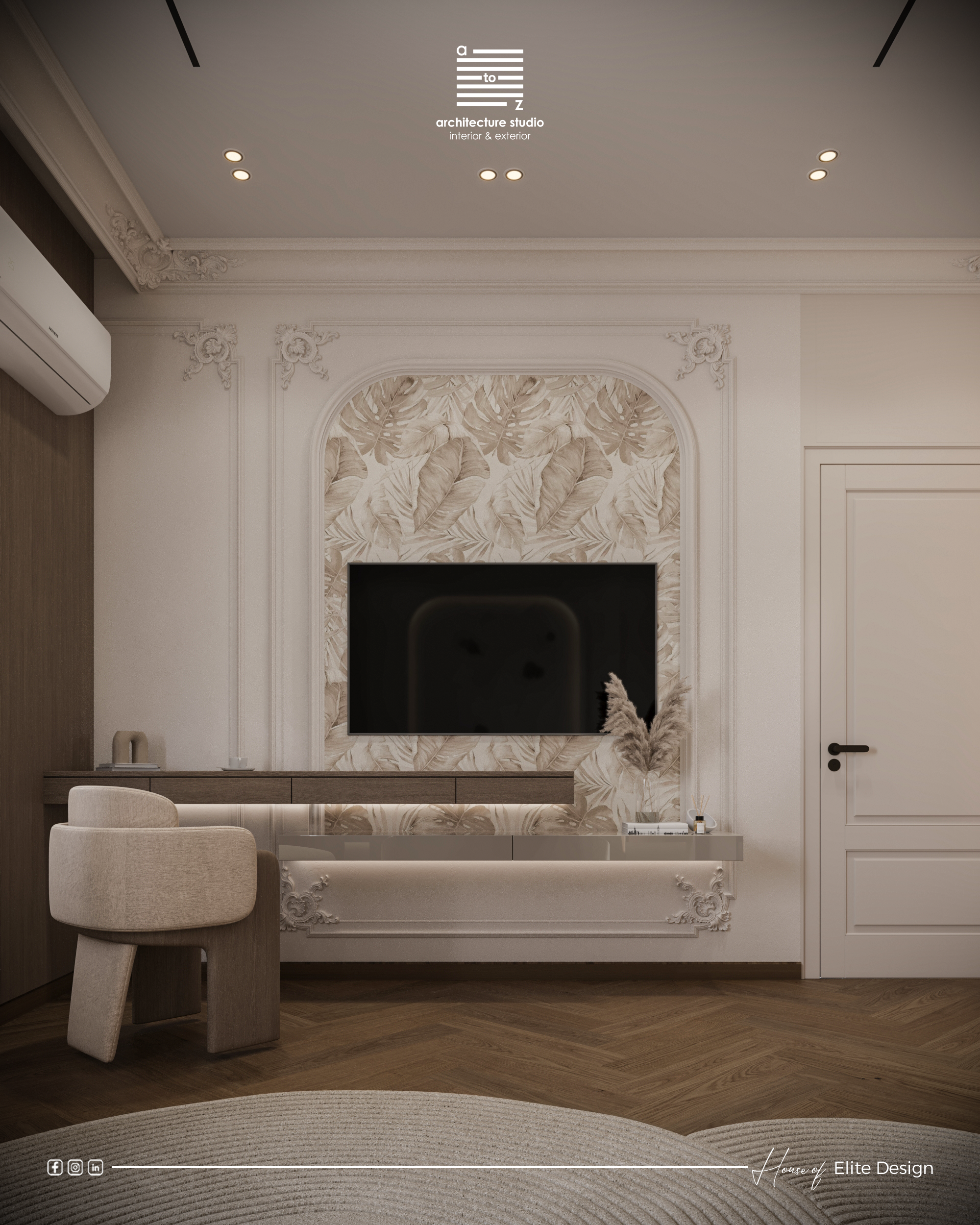 优雅女孩的卧室丨沙特阿拉伯利雅得丨A2Z Architects™-10