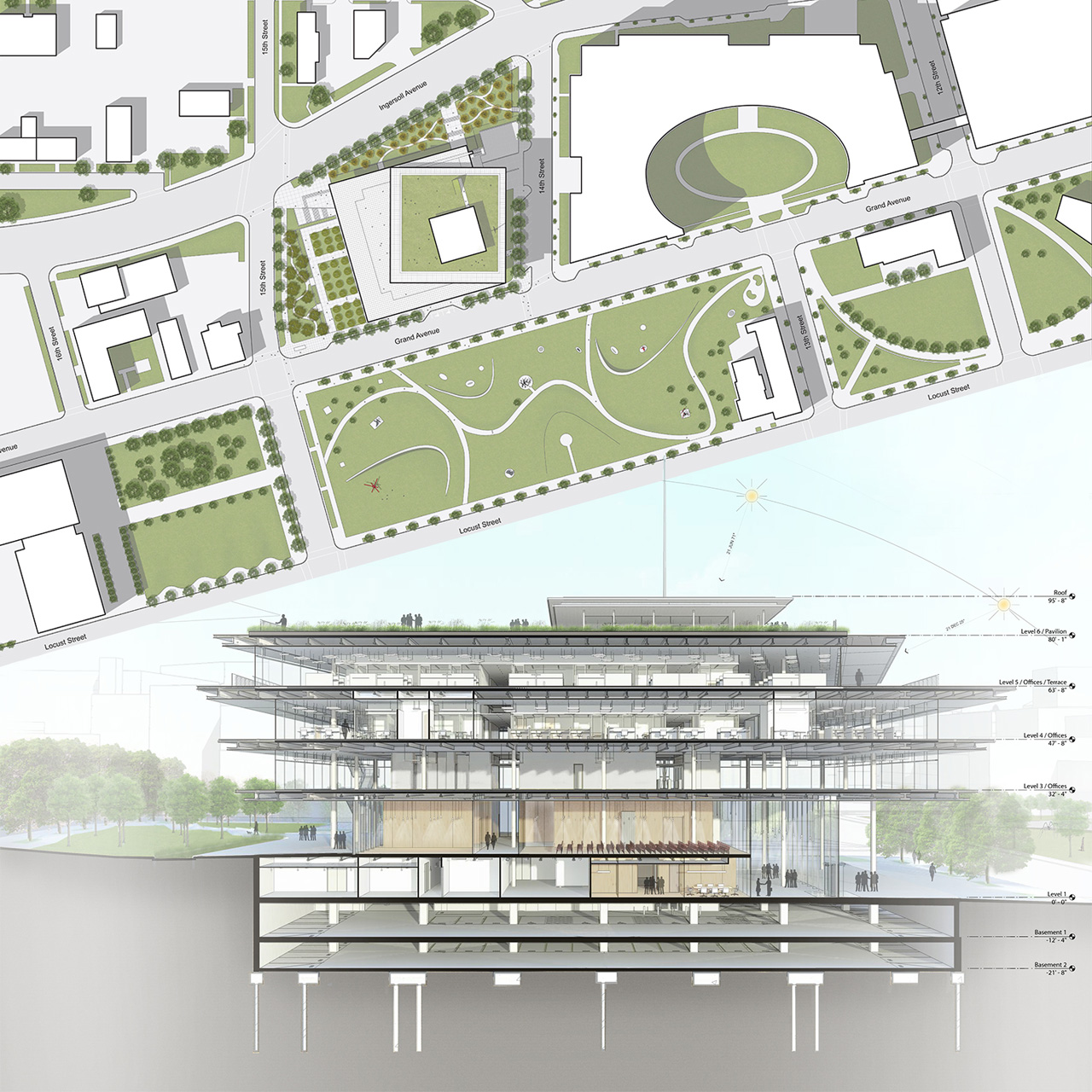 梦幻联动 | Renzo Piano 与 OPN Architects 的 Krause Gateway Center-20