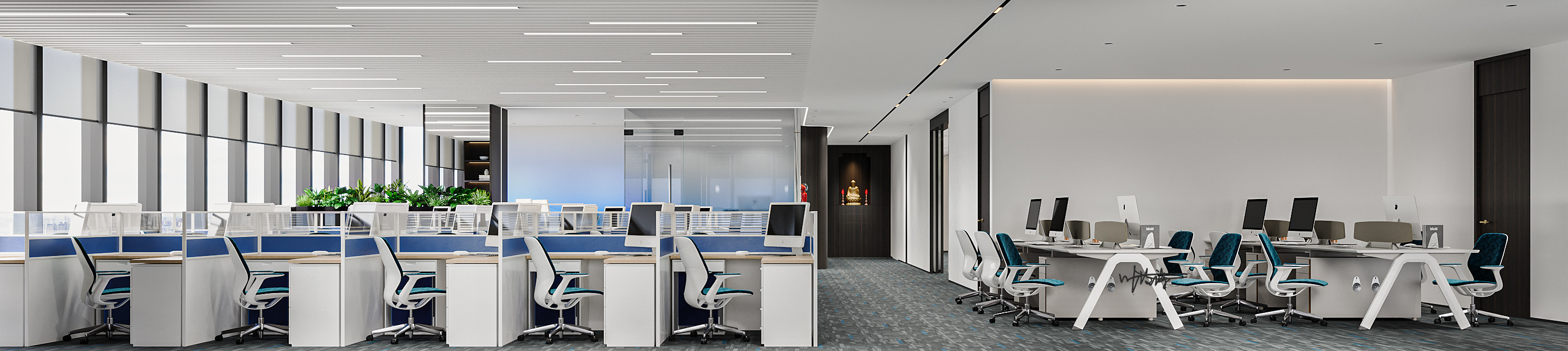 办公空间|办公室效果表现-3