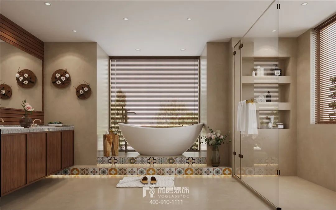 全案整装｜300㎡东南亚风格，绚丽的自然主义-44