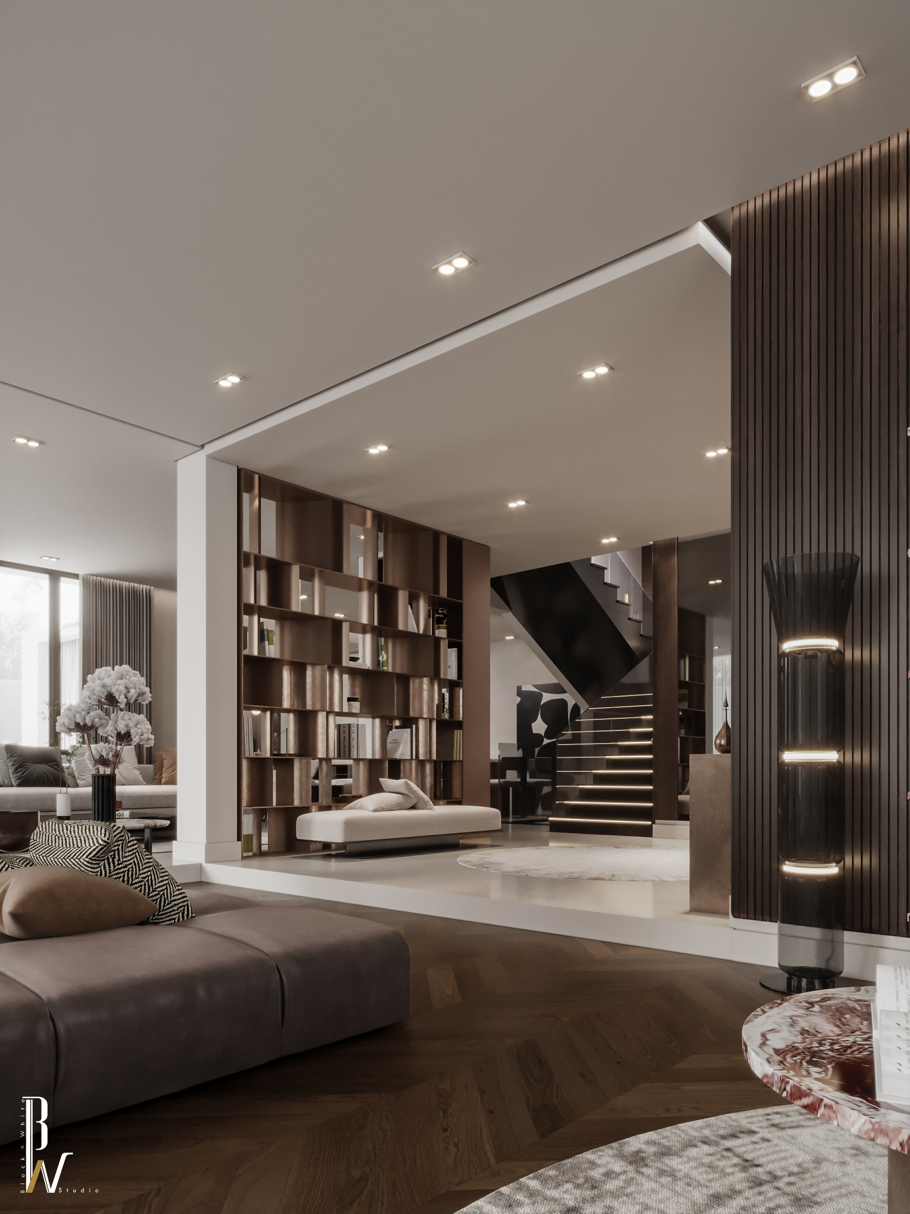 大厅和主卧室丨摩洛哥丨Black N White-29