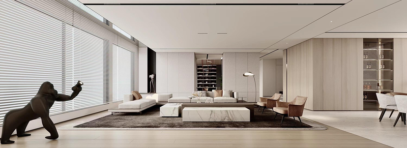 H 空间全案设计 · 650m²简约豪宅丨H 空间全案设计事务所-7